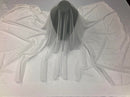 Power Mesh Fabric By The Yard - White  - Nylon Lycra Spandex 4 Way Stretch Apparel Fabric  58"/60"