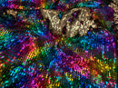Mermaid Sequins Fabric Reversible 2 Way Stretch RAINBOW GOLD Shiny Flip Up Sequins Fabric By Yard