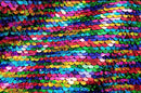 Flip Up Sequins Reversible Rainbow-Silver Hologram Sequins Fabric-Nightgowns-Prom-Gown By The Yard