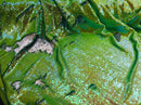 Flip Up Sequins Reversible Neon Green Iridescent/Silver Sequins Fabric Tablecloths-Prom By Yard