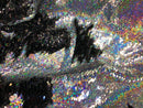 Mermaid Sequins Fabric Black/Silver Hologram Flip up Sequins Reversible Nightgowns-Prom By The Yard