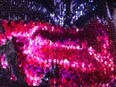 Flip Up Sequins Reversible Purple Shiny-Fuchsia Sequins Fabric Dresses-Nightgowns-Prom Gown By Yard