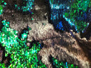 Flip Up Sequins Reversible Iridescent Green-Matte Black Sequins Dresses-Nightgowns-Prom Gown By Yard