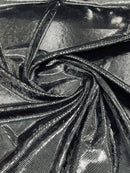 Snake Stretch Velvet - Charcoal - 58/60" Stretch Velvet Fabric with Snake Print By Yard