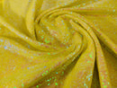 Mini Glitz Sequins - Neon Yellow -  Stretch Shiny Sequins Mesh Fabric Sold By The Yard