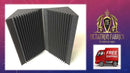 4 Pack Acoustic Foam Bass Trap Recording Studios Corner Wall 12" X 12" X 24"Bass Trap Charcoal