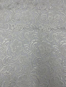 Guipure Lace Fabric - Off-White - Floral Bridal Lace Guipure By Yard