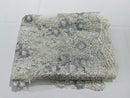 Floral Lace Fabric - Off-White - Flower Cluster Embroidery Design With Sequins on a Mesh