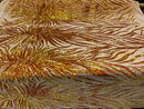 Iridescent Fabric - Orange - Wing Line Design 4 Way Stretch Mesh Lace Fabric By Yard