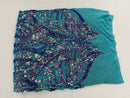Lavender Iridescent - 4 Way Stretch Embroidered Royalty Sequins Design Fabric By Yard