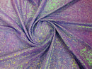 Mini Glitz Iridescent Sequins - Shiny Sequins Embroidered on Mesh Fabric - Pick Color - 30 Yard Roll