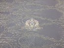 4 Way Stretch - White - Triangle Design Sequins Fabric Embroidered Mesh Sold By The Yard