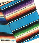 Mexican Sarape Light Turquoise Table Runner 14" Wide by 84" Long Table Runner/Fiesta Table Runner