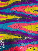 Zig Zag 4 Way Stretch - MultiColor