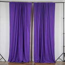 5 Feet x 10 Feet - Purple - Polyester Poplin Backdrop Drape Curtains, Photography Decor 1 Pair