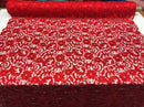 Guipure Lace Fabric - Red - Embroidered Floral Bridal Lace Guipure Wedding Dress By The Yard
