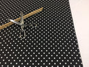 Poly Cotton Print Upholstery & Floral Fabric - Black and White Polka Dot Print -  Sold By The Yard