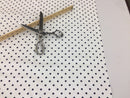 Poly Cotton Print Upholstery & Floral Fabric - White and Black - Polka Dot Print - Sold By The Yard