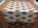 Wedding Dress - Dark Gold - French Sequin Flower Design On Mesh Lace Fabric Sold By Yard