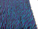 Faux Fur Fabric Two Tone Aqua Blue and Purple Spikes Decoration Soft 60" Wide By The Yard