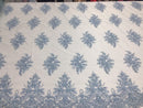 Wedding Bridal  Designs Mesh Lace Fabric Bridal Wedding Blue luxury.Sold ByThe Yard