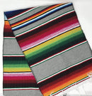 Mexican Sarape - Silver - Table Runner 14" Wide by 84" Long Table Runner/Fiesta Table Runner