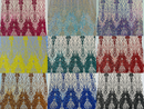 Fancy Leaf Design -  4 Way Stretch Embroidered Sequins Fabric - Pick Color - 25 Yard Roll